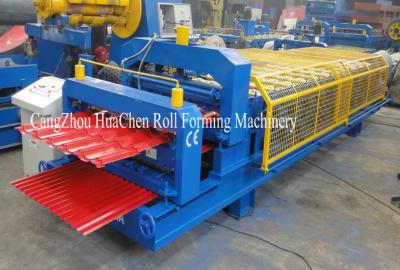 China Hydraulic Cutting Double Layer Steel Sheet Roof Forming Machine With 2 Profiles in One for sale