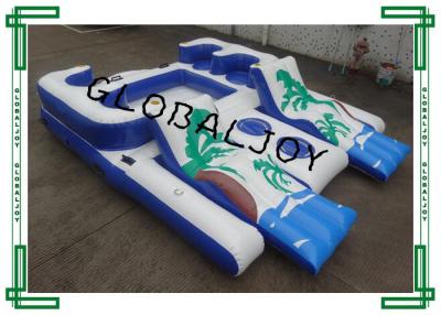 China 6 Person Inflatable Water Games Raft Pool Tropical Tahiti Ocean Floating Island for sale
