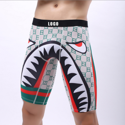 China Custom Brand Men'S Shorts Underwear Breathable Adult Men'S Polyester Spandex Briefs for sale