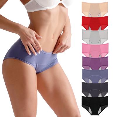 China Eco-Friendly Bamboo Viscose Fabric Cool 3 Layers Female Leakproof Period Panties for sale