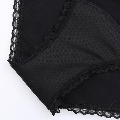 China Fashion lace design Menstrual Panties Plus Size Women Soft Anti-bacterial Period Panties 4 layer period panties for sale