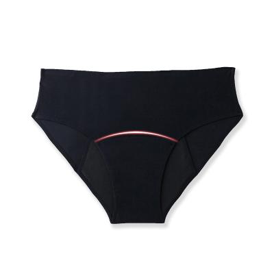 China Four Layer Period Panties Underwear Polyester Seamless Mid Waist Plus Size Underwear for sale