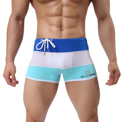 China Anti-Bacterial Men Mesh Shorts Disposable Swimming Clothing Mesh Boxers for sale