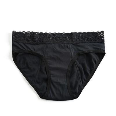 Chine Le bel absorbant sexy de dentelle 4 couches coulent les culottes de sous-vêtements de mi période de taille de preuve des femmes menstruelles de lingerie à vendre
