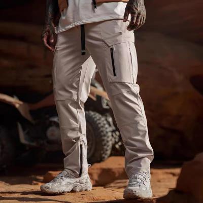 China Spring And Autumn Nylon Track Pants Multi-Pocket Casual Loose Outdoor Sports Pants for sale