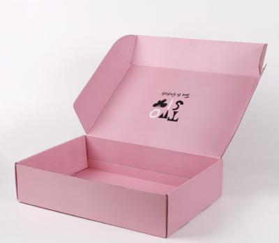 China E Grade Corrugated Pink Cardboard Box Cosmetic Packaging Pantone Colors Printing for sale