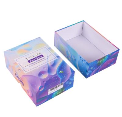 China Custom Printed 2mm Rectangle Recyclable Rigid Cardboard Gift Boxes for sale