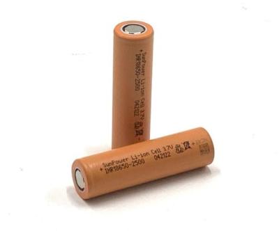 China OEM ODM 3.6 V Lithium Battery Cell 8C 18650 2500mAh Battery for sale