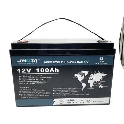 China Customized Capacity 12.8V 100Ah Lithium Deep Cycle Battery Low Self Discharge for sale