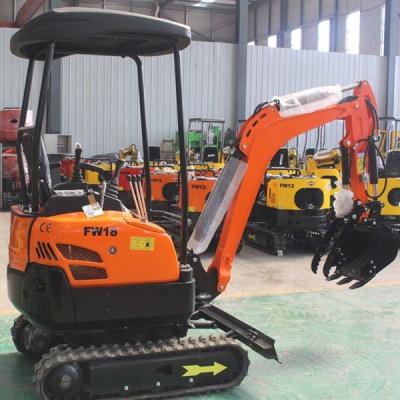 China GPS Satellite Position 1 Ton Mini Digger Compact Digging Equipment 12HP for sale