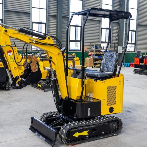 Quality OEM ODM 1.2 ton mini digger Yellow Mini Excavator With Rubber Track for sale