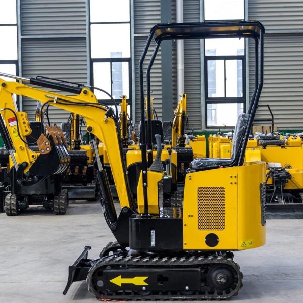 Quality OEM ODM 1.2 ton mini digger Yellow Mini Excavator With Rubber Track for sale