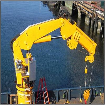 China Knuckle Boom Crane Operator Jobs of winches Hydraulic Marine Ship Crane for sale
