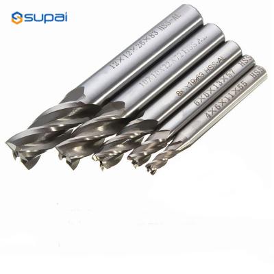 China 12mm Metal HSS Milling Cutter Bit Set CNC Straight Shank 4 Flute End Mill for sale