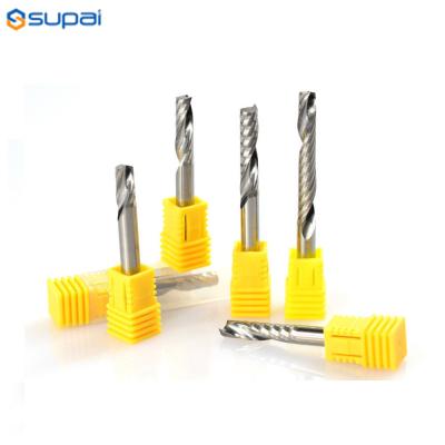 China Single Flute Spiral End Mill Cutter CNC Milling Cutter For Acrylic PVC for sale