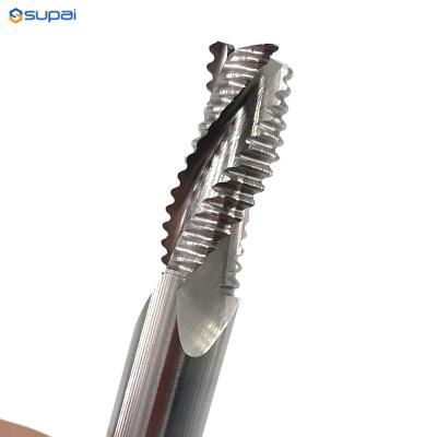 China Solid Carbide Roughing End Mill 3 4 Flute CNC Milling Cutter Bits Router Bit For Aluminum Steel Machining 6 8 10 12 for sale