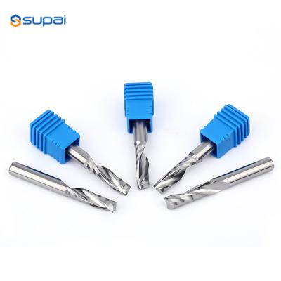 China Single Flute CNC Router Bits One Flute Spiral End Mills Carbide Milling Cutter Spiral PVC Cutter for sale
