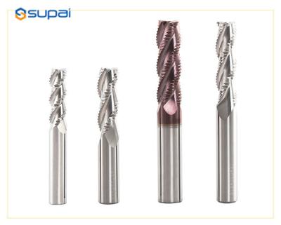 China Solid Carbide roughing end mill HRC60 3F 4F CNC Milling Cutter Bits Metal Roughing Machining Aluminum Copper Plastic for sale