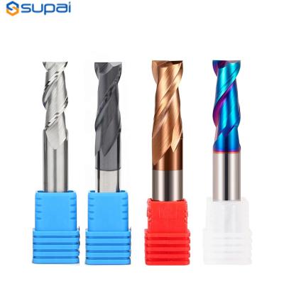 China 2Flutes Endmills Cutter Alloy Coating Tungsten Steel Cutting Tool CNC Maching Endmills for sale