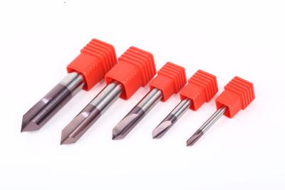 China TiAlN Coated 0.2-0.5μM Surface Finish Chamfer End Mill For Chamfering for sale
