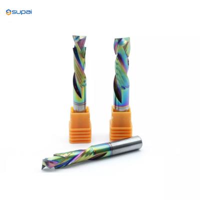 Cina CNC Router Kit Solid Carbide Up And Down Milling Cutter Wood Cutter Compression Tools For Wood Carving in vendita