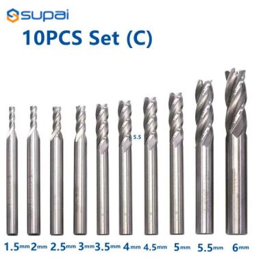 China Square End Coated HSS End Mill  4 Flute 1/4 Inch Diameter en venta