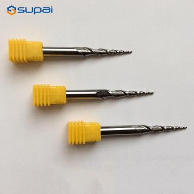 China Conical Carbide Tapered End Mills For CNC Precision Brass Machining Parts for sale