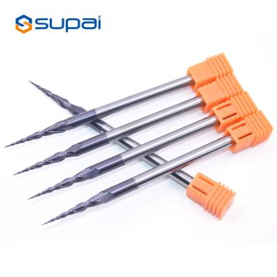 China 4mm 30 Degree Tapered Ball End Mill Tungsten Carbide For Aluminum for sale