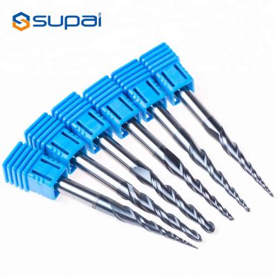 China 2 Flute Tapered Wood Milling Cutter Metal Working Tool ISO Certification for sale