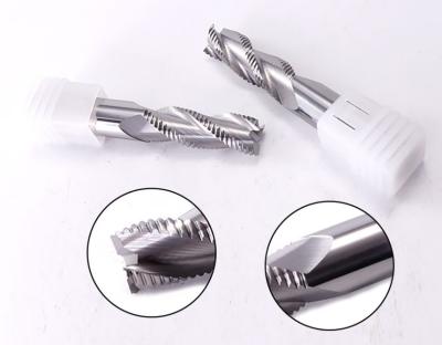 China Uncoated HRC55 3 Flute Metal End Mill / Roughing End Mill Diameter 4-12mm for sale