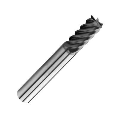 China 6 Flute Flattened Carbide End Mill TiAIN Coated For Finishing Milling Cutter for sale