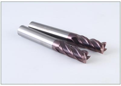 中国 炭化タングステンは十分な標準的なエンド ミル8mm/HRC 45 Tialnに4つのフルートの角の半径のアルミニウム切削工具塗りました 販売のため