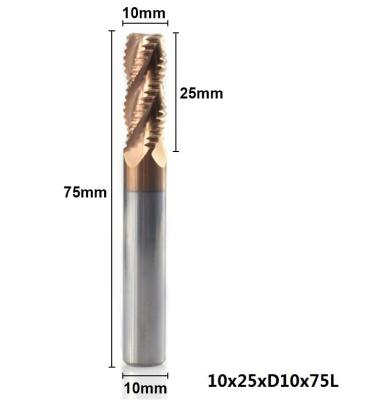China High Rigidity 4 - 20mm Diameter Roughing End Mill 3 Flutes CNC Router Bits for sale