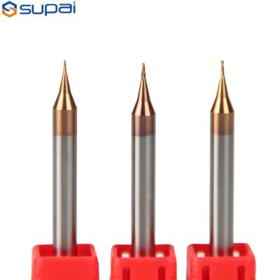 China High Quality 2 Flute Carbide Micro End Mill 0.5mm For Silver Gold With Coating for sale