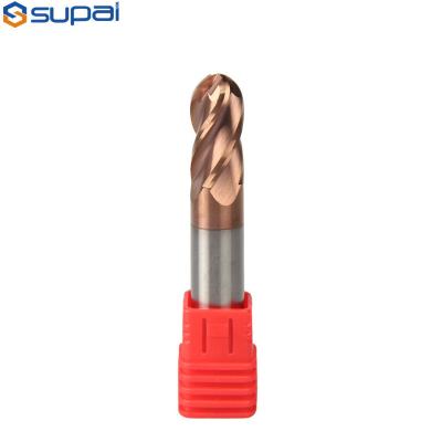 China 0.2 - 20mm Diameter Ball Nose End Mill Cutter For Profile Milling High Hardness for sale