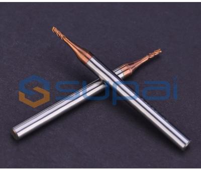 China 2 4 Flutes Micro Solid Tungsten Carbide Long Neck Flat Ball Nose End Mill For Milling Tiny Deep Hole for sale
