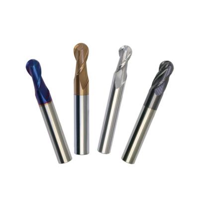China Long Tungsten Solid Carbide Ball Nose End Mill Cnc Round Spherical Milling Cutter Cutting Tools for sale