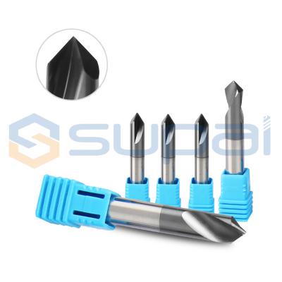 China Custom Made Chamfer End Mill For Metal Steel / Flat Countersink Drill Bit for sale