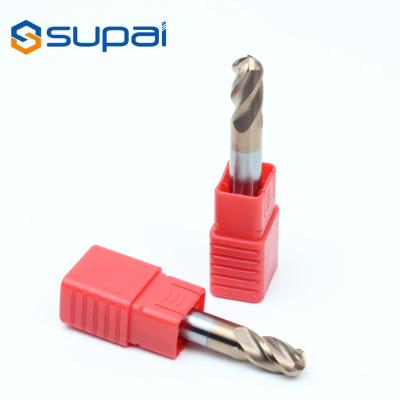 China Solid Tungsten Carbide Cnc Round Spherical Ball Nose End Mill for sale