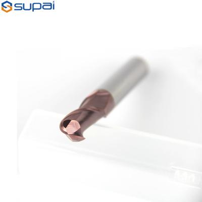 China Solid Carbide Cutting Tool HRC45 Ball Nose End Mill for sale