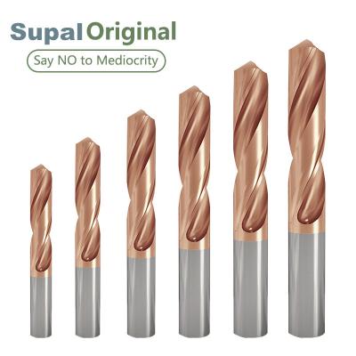 China Tungsten Steel 2 Flute Drillbits  Cutting Tools With Coating For CNC Processing for sale