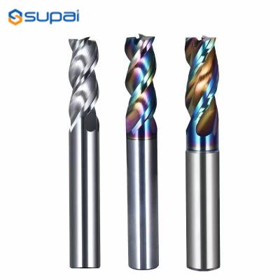China High Polished End Mills For Aluminum Milling Tools 3Flutes Router Bits for sale