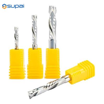 China 2 Flute CNC Cutting Tungsten End Mill AlTiN Coating For Wood for sale