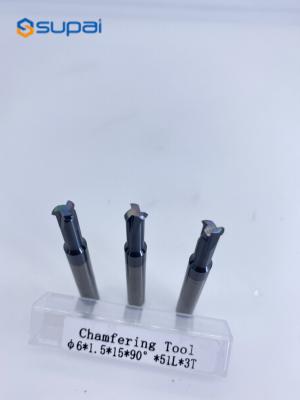 China 5 herramientas de funcionamiento de encargo del metal del CNC de los molinos de extremo del chaflán del carburo de la flauta en venta