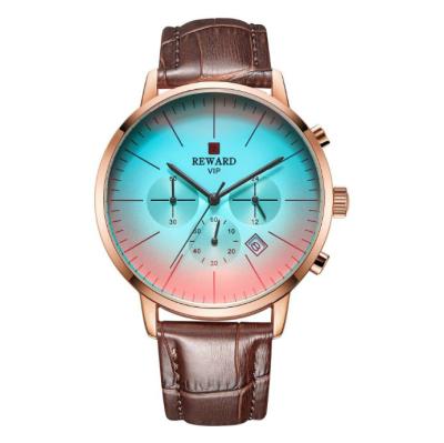 China Auto Date Colorful Dial Watch Customized Multi-eye Personality Stainless Steel Case Men Japanese Date Movement Watch à venda