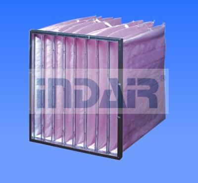 China Los filtros de aire de la HVAC no tejida del bolsillo/del bolso con alto Lofted medios de la fibra sintética en venta