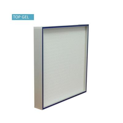 China Extruded Aluminum Frame H14 HEPA Filter Top Side Gel Seal For GMP Clean Room for sale