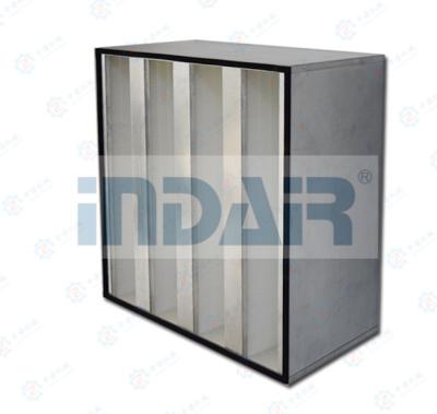China SS304 V Bank Filter Aluminum External Frame Easy Installation With Handler for sale