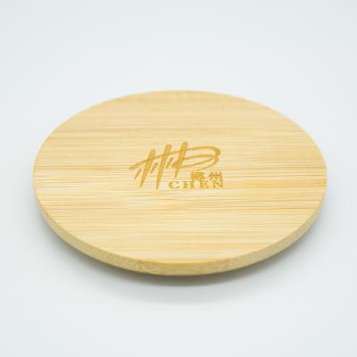 China unicolor Coffee Bamboo Cup Cover Replacement Lid 12mm Thickness customized for sale
