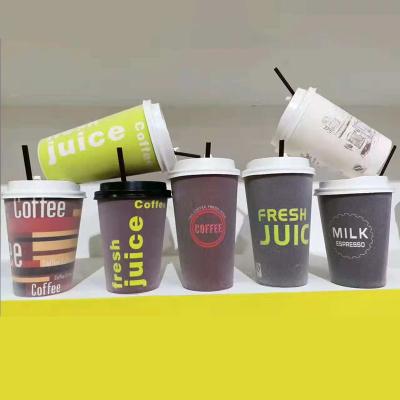China Foam 8OZ 12oz 16Oz Disposable Paper Coffee Cup customized With Lid for sale